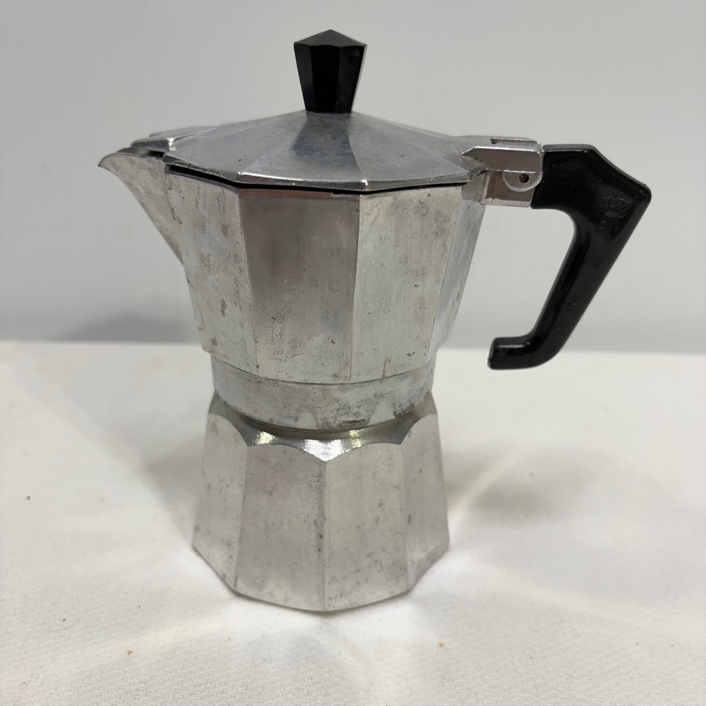 G.B. Pezzetti Ital Express Aluminum Moka Pot Espresso Maker 1 Cup Italy